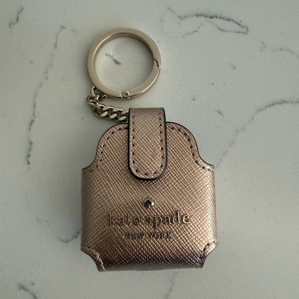 Kate Spade Metallic Gold Keychain Pouch